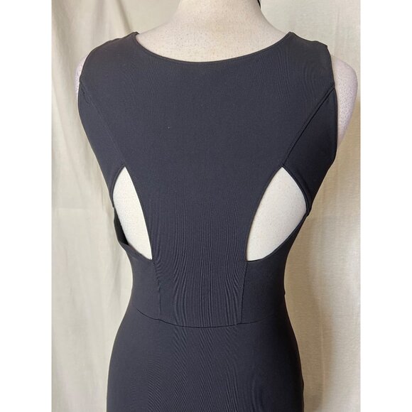 Donna Mizani Black Cutout Bodycon Dress L Nylon/Spandex Goth Mini - Picture 9 of 10
